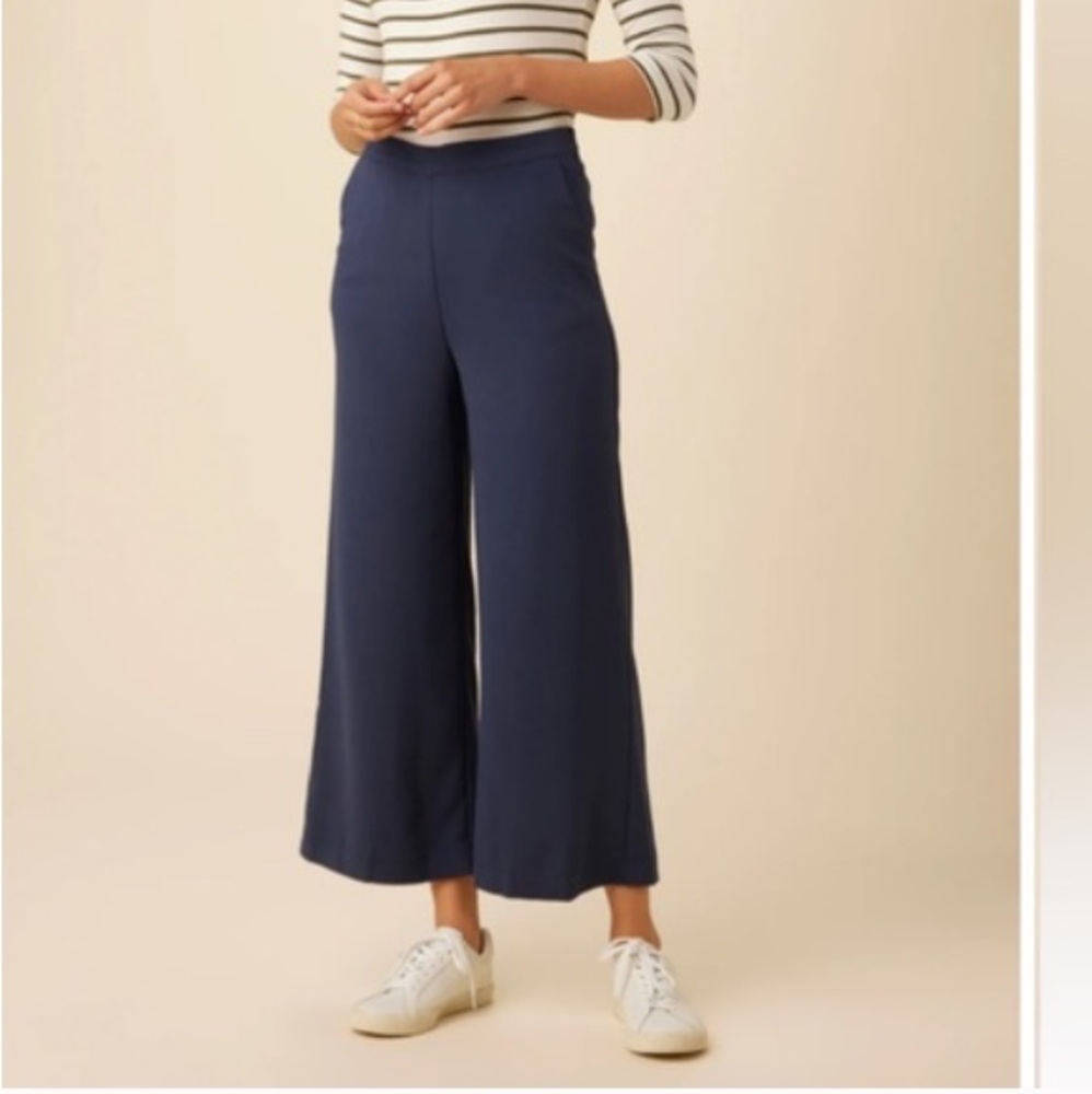Amour Vert Charlie Wide Cropped Leg Pant in Black